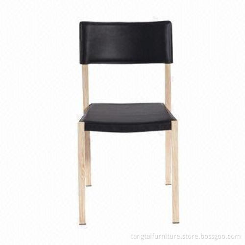 Modern Dining Chair, Made of Recycle Leather and Chrome Frame